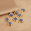 Yellow Gold Plated Gemstone Earrings Connector