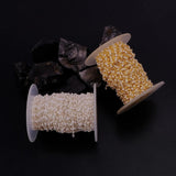 Pearl Gemstone Round Beads Rosary Chain, Beads Chain, Rosary Chain For Making Necklaces